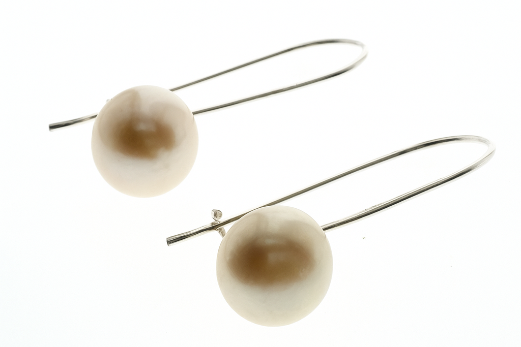 Pearl Sterling Silver Drop Earrings