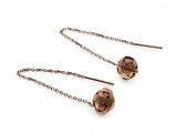 Gold Plated Rose Ball Design Sterling Silver Earrings