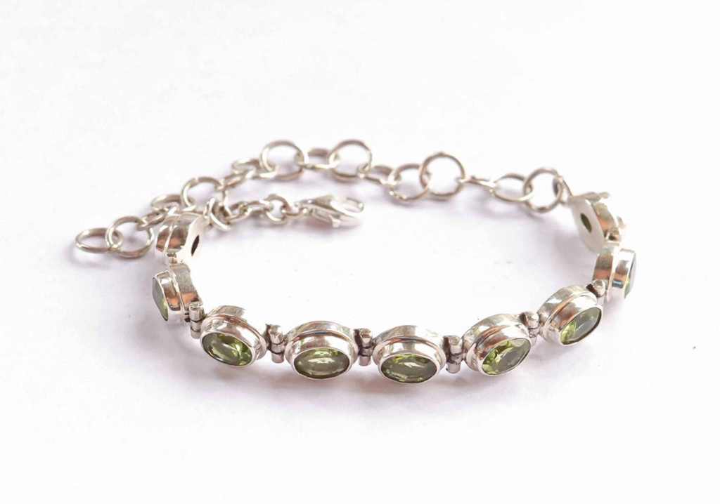 Peridot Sterling Silver Bracelet