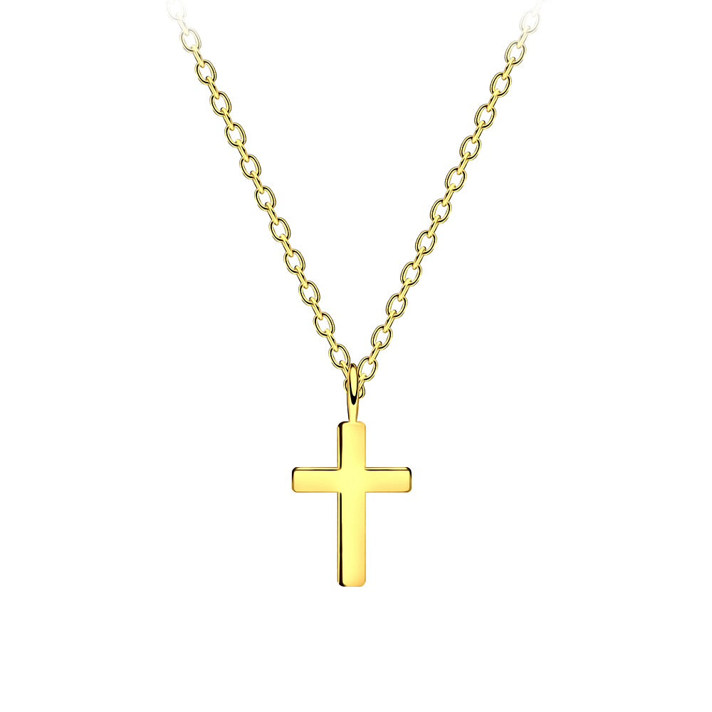 Silver Gold Plated Cross Necklace