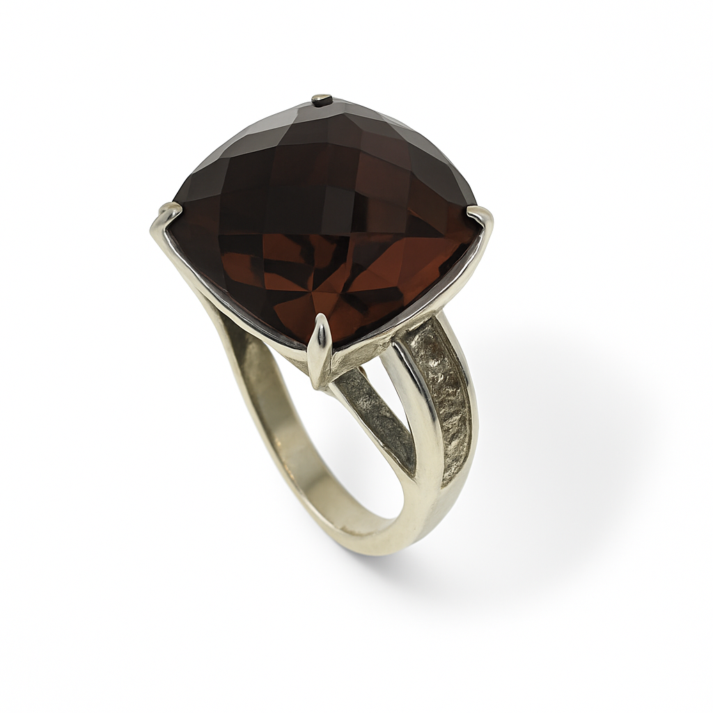 Swarosky & white cubic zirconia silver ring