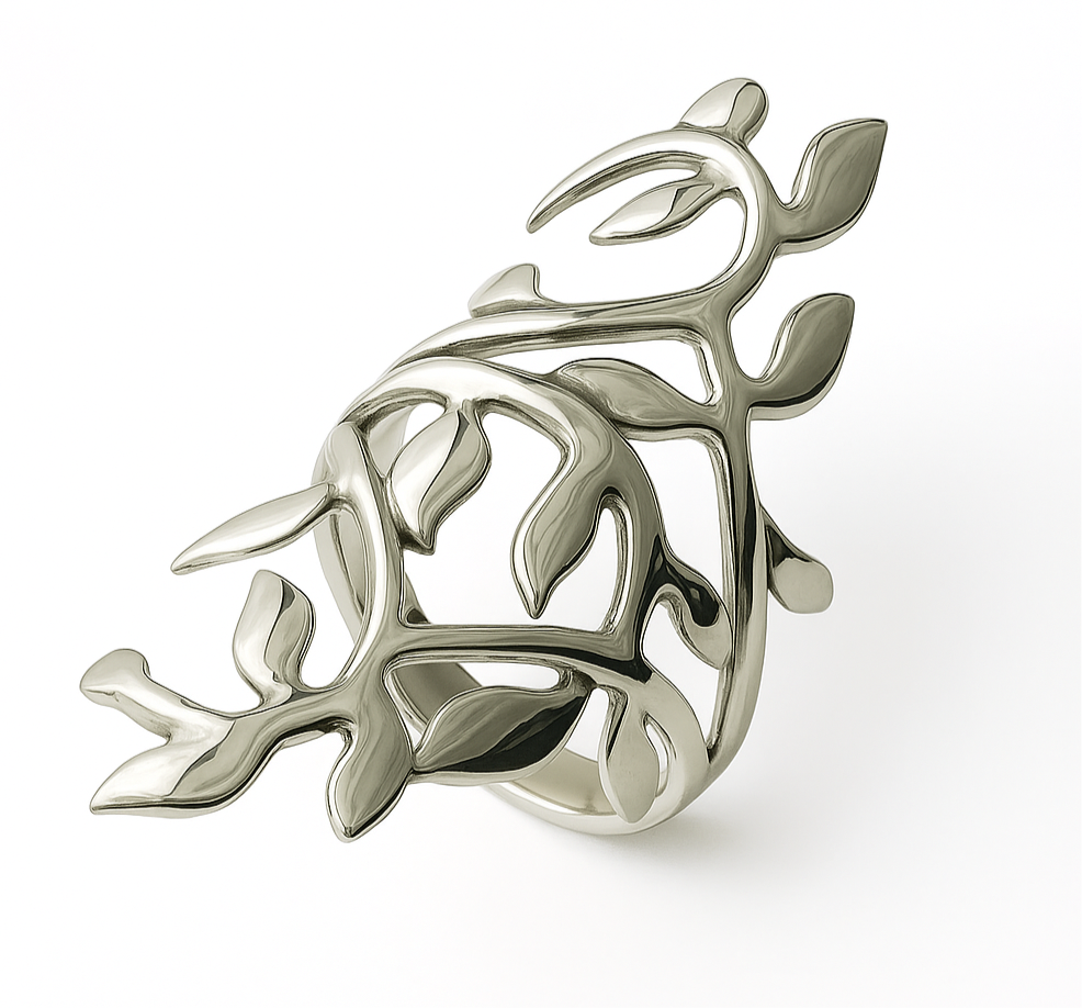 Leafy Branch .925 Sterling Silver Ring