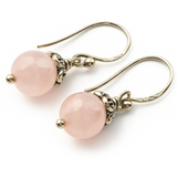 Rose Quartz .925 Sterling Silver  Drop Earring