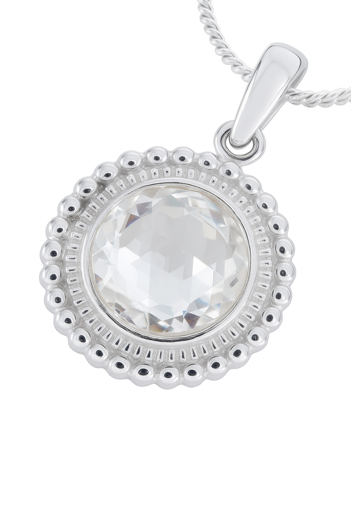 Cubic Zirconia .925 Sterling Silver Pendant