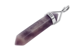 Crystal Lepidolite Double Terminated Point .925 Sterling Silve Pendant