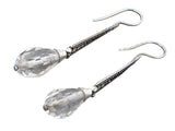 Crystal Faceted .925 sterling silver earring