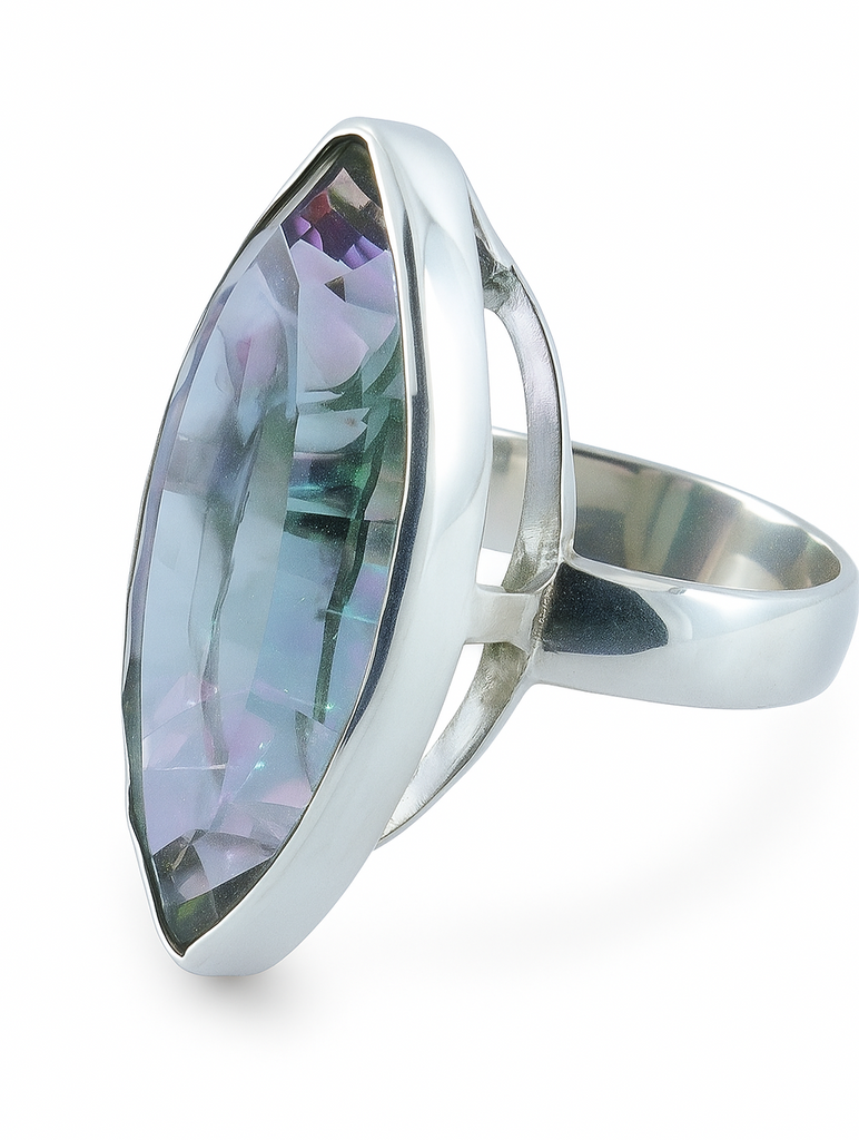 Mystic Quartz Sterling Silver Ring