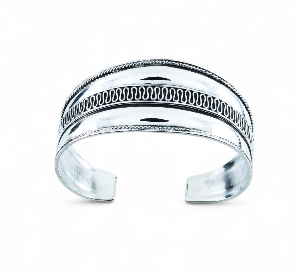 Plain Balinese Sterling Silver Cuff