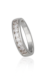 Cubic Zirconia Sterling Silver Band