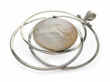 Mother of Pearl Circled Sterling Silver Pendant