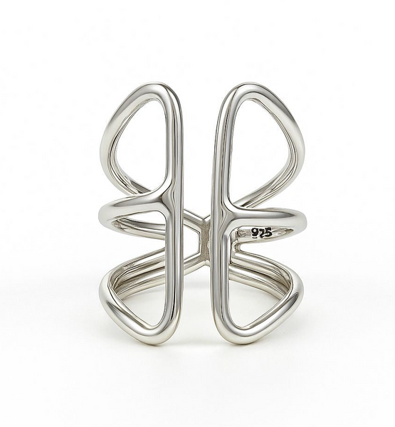 Wired Sterling Silver Wrap Ring