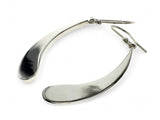 Teardrop Curved .925 Sterling Silver Earrings