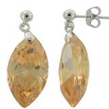 Cystal Drop .925 Sterling Silver Earring