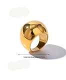 Stainless Steel Geometric Trend Band Ring