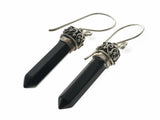 Black Agate Sterling .925 Silver Earrings