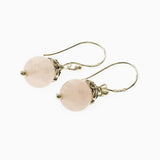 Rose Quartz .925 Sterling Silver  Drop Earring