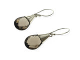 Smokey Quartz and .925 Silver Drop Earrings