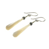 Mother of Pearl and Sterling Silver Teardrop Earrings