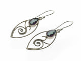 Genuine Sterling Silver and Mystic Quartz Earrings