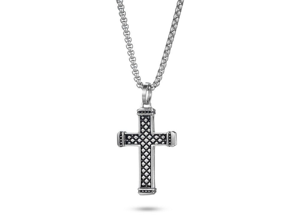 Necklace Stainless Steel Necklace with Cross Pendant