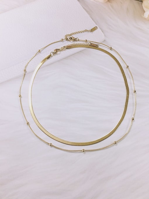 Stainless Steel Irregular Minimalist Multi Strand Necklace