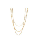 Stainless Steel Geometric Trend Multi Strand Necklace