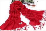 Pashmina scarf red unisex