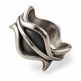 Oxidised Overlapping Sterling Silver Band