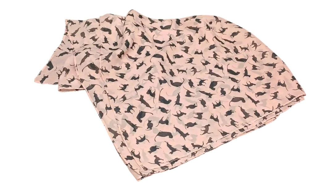 Chiffon Cat Scarf Pink