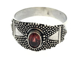 Garnet .925 Sterling Silver Ring