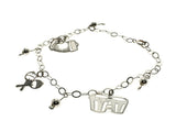 Musical .925 Sterling Silver Charm Bracelet