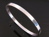 Plain 4mm Band Sterling Silver Bangle - Essentially Silver Jewelry
