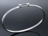 Hook Catch Sterling Silver Bangle - Essentially Silver Jewelry