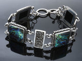 Paua Boxed Filagree .925 Sterling Silver Bracelet