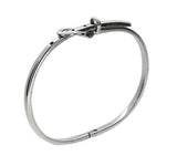 Buckle Catch Sterling Silver Bangle - Essentially Silver Jewelry
