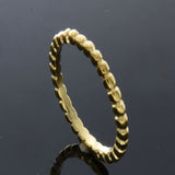 Ball Stack Gold Plated Sterling Silver Band