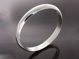 Half Moon 10mm Flat Inner Sterling Silver Bangle - Essentially Silver Jewelry