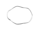 Wavey 3mm Sterling Silver Bangle - Essentially Silver Jewelry
