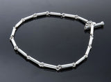 Bar Link Sterling Silver Bracelet - Essentially Silver Jewelry