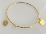 Gold Plated Knotted Sterling Silver Bangle