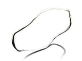 Flattened 2mm Wire Wave Sterling Silver Bangle - Essentially Silver Jewelry
