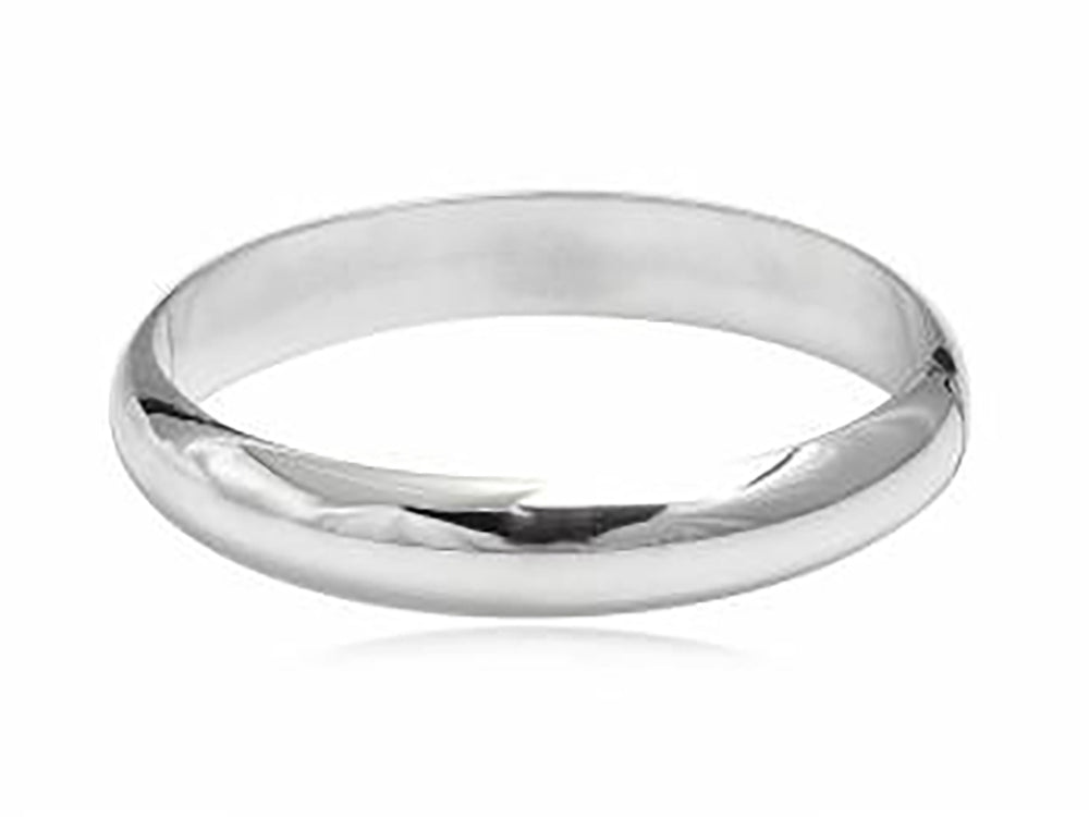 Half Moon 9mm Sterling Silver Bangle