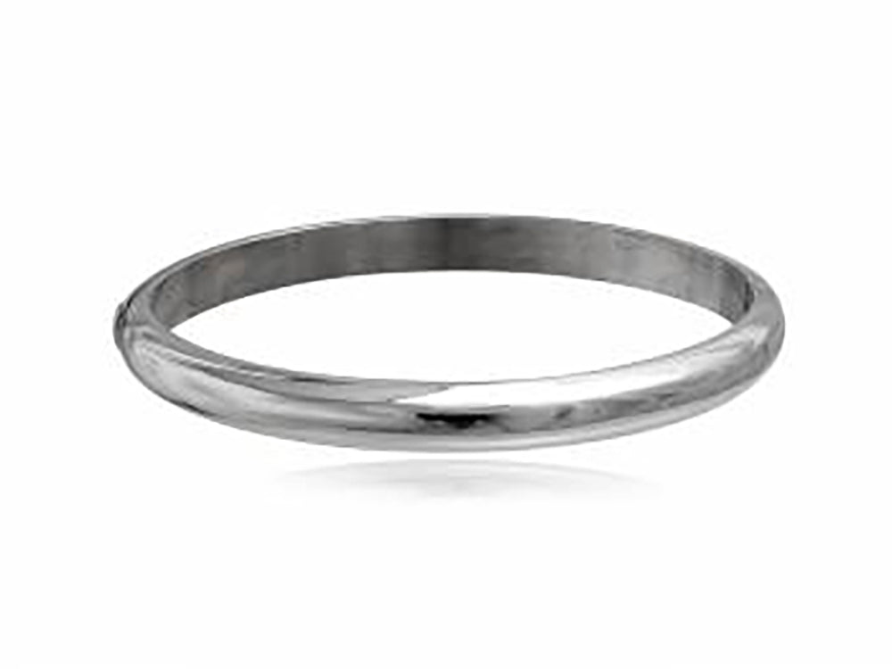 Half Moon 5mm Sterling Silver Bangle