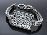 Balinese engraved sterling silver bracelet - Essentially Silver Jewelry