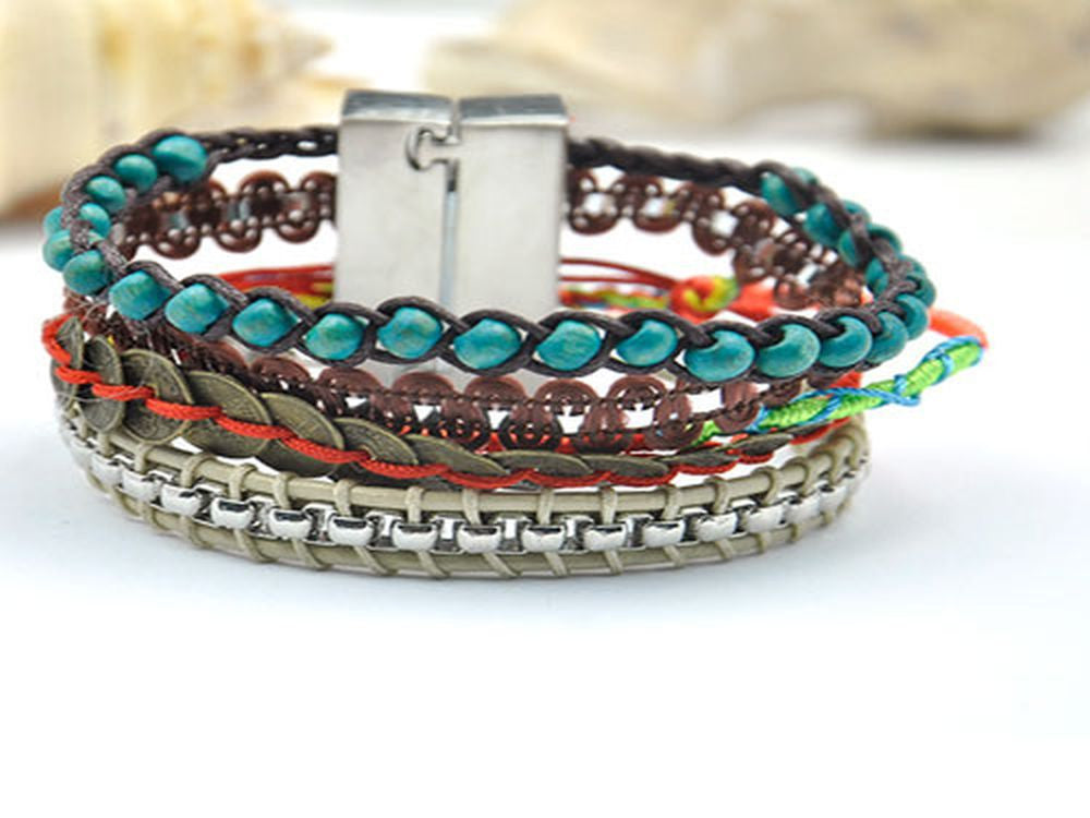 Brazilian Ipanema Magnetic Beaded Bracelet - Essentially Silver Jewelry