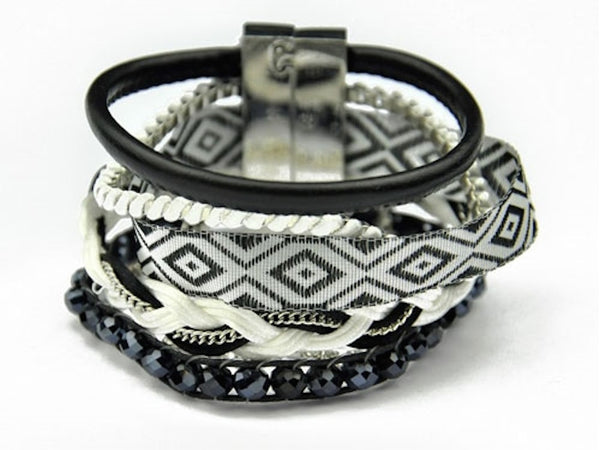 Brazilian Ipanema Magnetic Beaded Bracelet - Essentially Silver Jewelry
