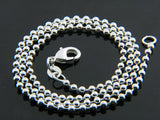 Sterling Silver Plated Ball 2mm Chain Necklace (18") - Essentially Silver Jewelry