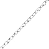 Cable Oval 1mm Sterling Silver Chain 44cm (17 inches) - Essentially Silver Jewelry
