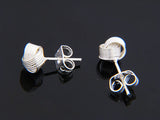 Knot 6mm Wire Sterling Silver Earrings - Essentially Silver Jewelry