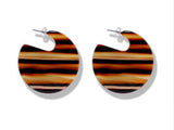 Boho Acrylic Acetate Striped Hoop Earrings
